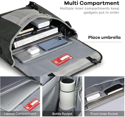 Green travel crossbody laptop satchel 15.6 — photo 3