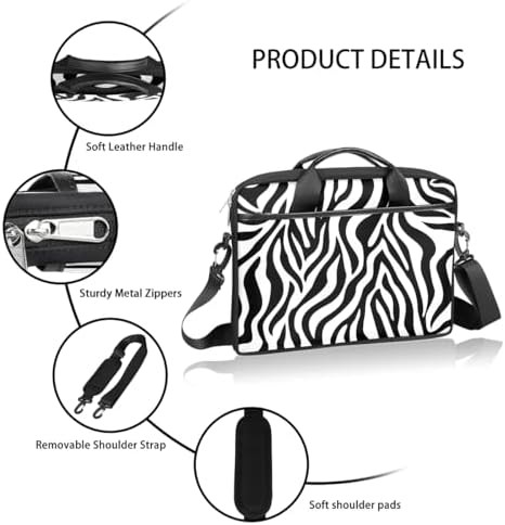 Zebra Animal Print Laptop Shoulder Bag — photo 4