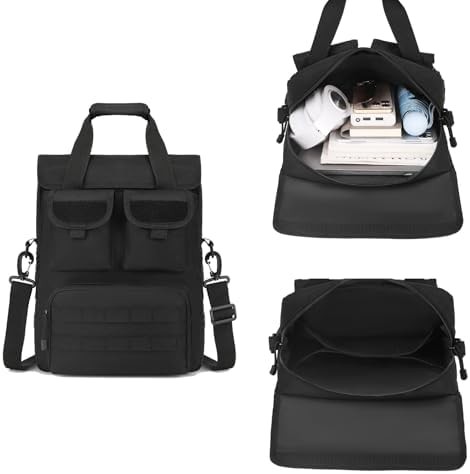 Black Tactical Nylon MOLLE Briefcase — photo 4