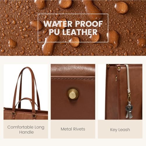Vintage leather handbag with clutch set — photo 5