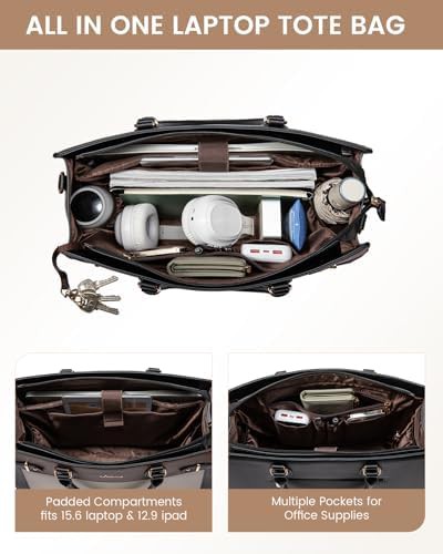Waterproof PU leather office shoulder tote — photo 4
