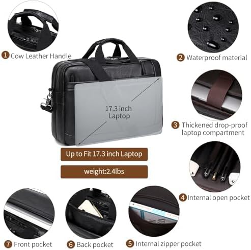 Faux leather convertible work bag 17 — photo 4