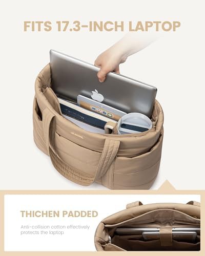 Large puffer travel tote with zipper — photo 5
