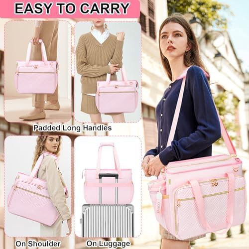 Pink Nylon Teacher Tote with USB Port — photo 4