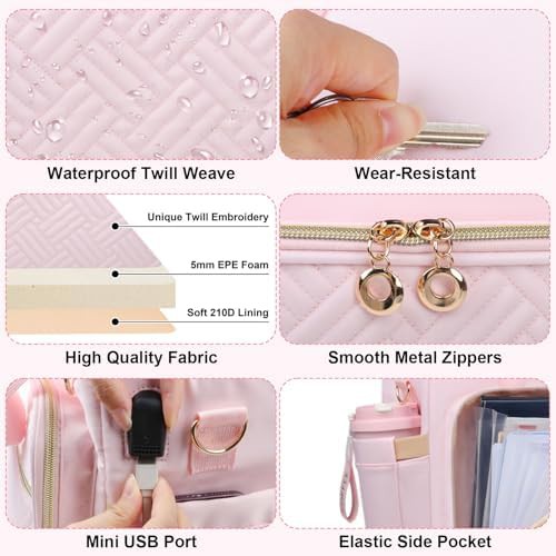 Pink Nylon Teacher Tote with USB Port — photo 5