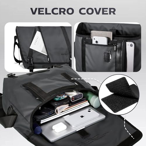 Large Black Crossbody Messenger Bag — photo 4