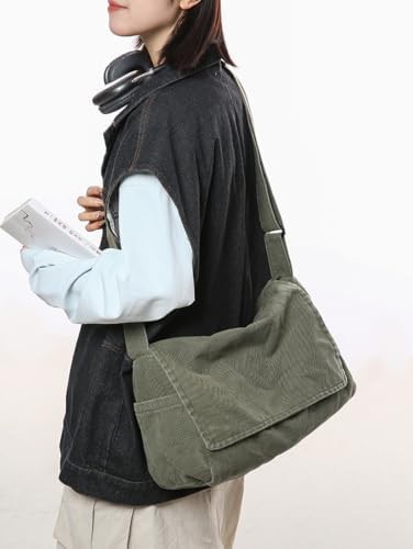 Green Canvas Satchel Crossbody Bag 13 — photo 4