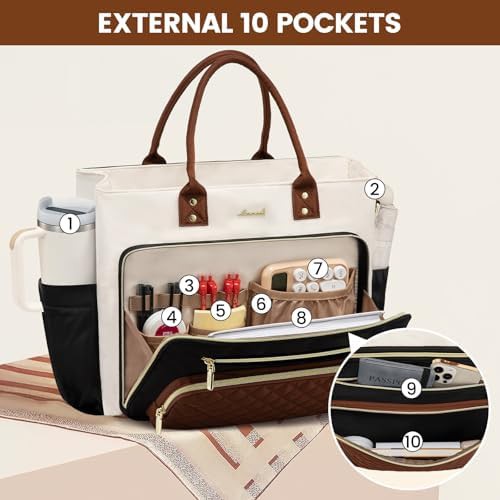 Tri color tote with large cup holder — photo 3
