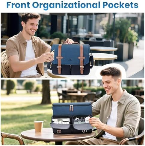 Work crossbody satchel with secure pockets 15.6 in — photo 4
