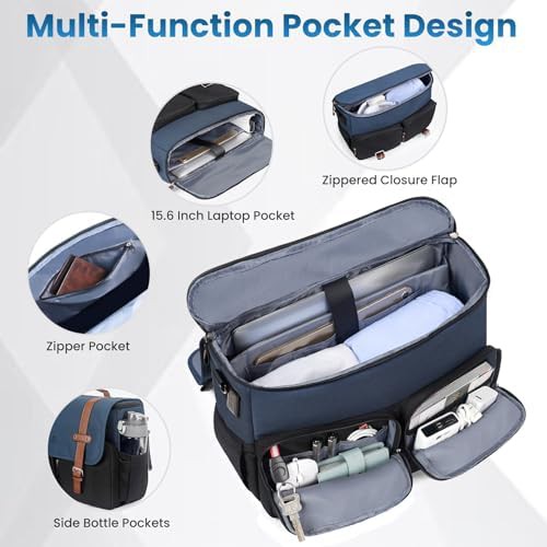 Work crossbody satchel with secure pockets 15.6 in — photo 5