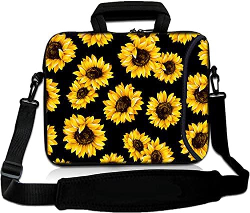 Sunflowers waterproof carrying case with handle 7 to 10 in