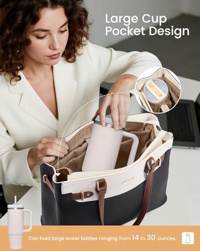 Tri color waterproof leather teacher tote — photo 3