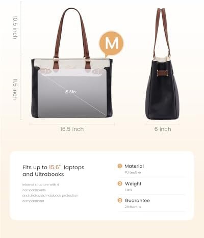 Tri color waterproof leather teacher tote — photo 4