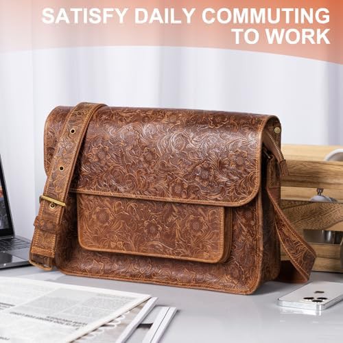 Vintage Genuine Leather Briefcase 14 in — photo 4