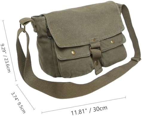 Canvas messenger satchel for school and daily use — photo 4