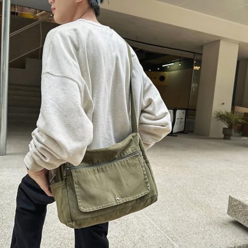 Vintage Canvas Satchel Tote Handbag — photo 3