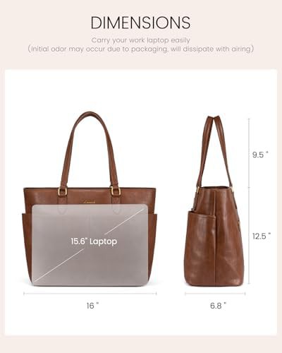 Medical professional vintage leather laptop tote — photo 5