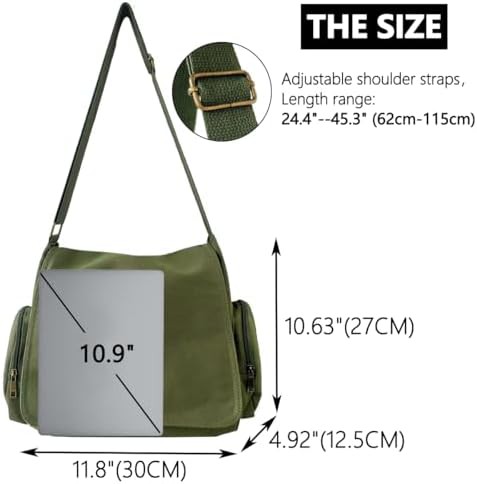 Patterned Canvas Crossbody Bag with Pockets — photo 4