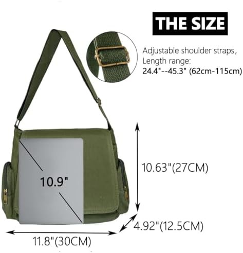 Patterned Canvas Crossbody Messenger Bag — photo 4