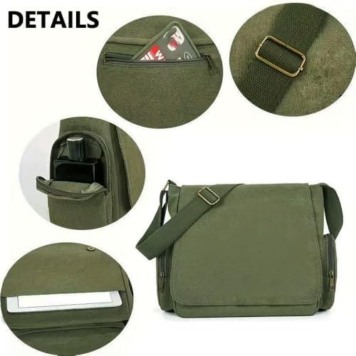 Patterned Canvas Crossbody Messenger Bag — photo 5
